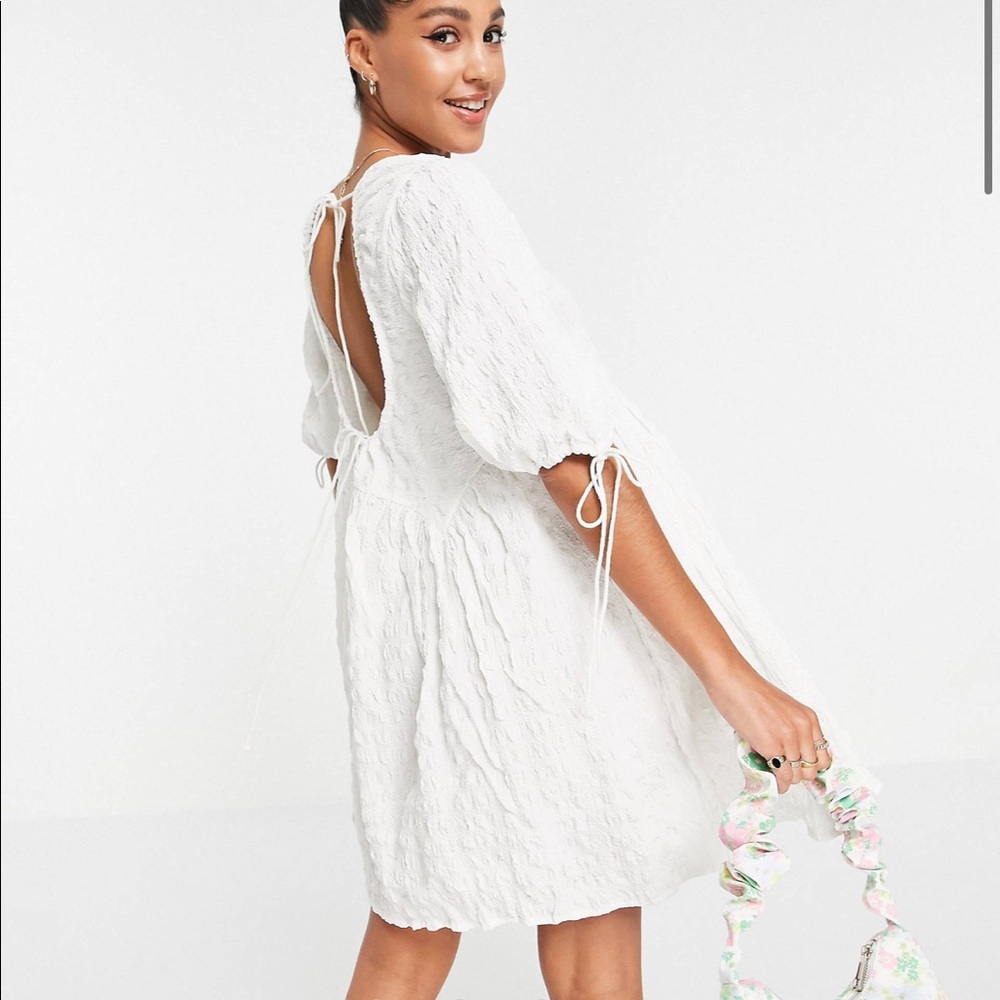 ASOS Mini Smock Dress with Ties